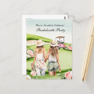 Golf Bachelorette Party for Golfer Postcard