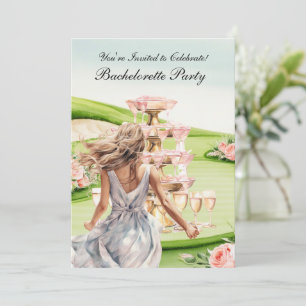 Golf Bachelorette Party on golf course Invitation
