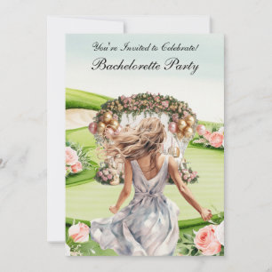 Golf Bachelorette Party on golf course Invitation