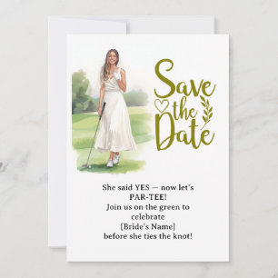 Golf Bachelorette Woman Golfer Is Golfing  Invitation