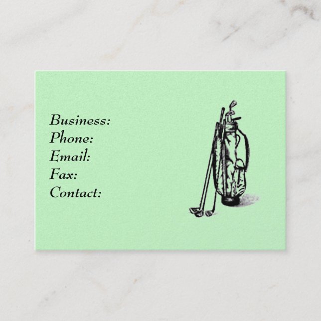 Golf Bag Business Card (Front)