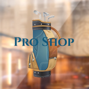 Golf Bag Design Window Cling