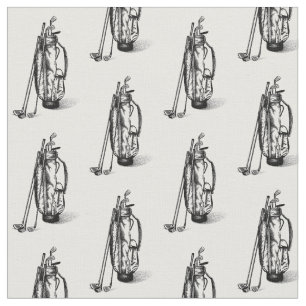 Golf Bag Golf Clubs Black Fabric
