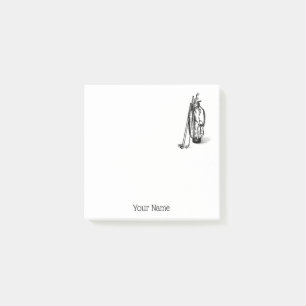 Golf Bag Golf Clubs Black Post-it Notes