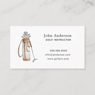 Golf bag Golf Coach Business Card