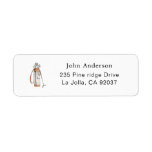 Golf bag Sports Golfer return address<br><div class="desc">Golf clubs and bag illustrated return address label. Perfect for any golfer,  golf resort,  golf instructor. 
Customise with your name by "Edit this design template" boxes on the right hand side of the item,  or click the blue "Customise it" button to arrange the text,  change the fonts and colours.</div>