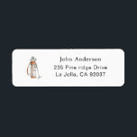 Golf bag Sports Golfer return address<br><div class="desc">Golf clubs and bag illustrated return address label. Perfect for any golfer,  golf resort,  golf instructor. 
Customise with your name by "Edit this design template" boxes on the right hand side of the item,  or click the blue "Customise it" button to arrange the text,  change the fonts and colours.</div>