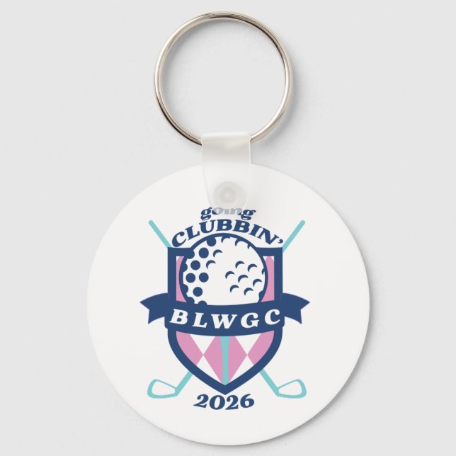 Golf Bag Tag - personalized Key Ring (Front)