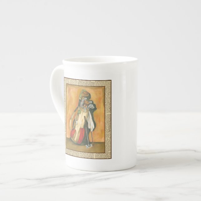 Golf Bag with Glove by Jennifer Goldberger Bone China Mug (Front Left)