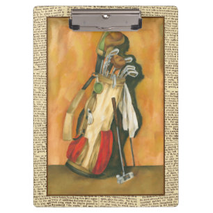 Golf Bag with Glove by Jennifer Goldberger Clipboard