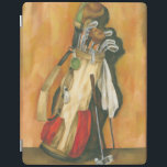 Golf Bag with Glove by Jennifer Goldberger iPad Cover<br><div class="desc">Unleash your inner Rory Mcilroy with this great print by Jennifer Goldberger. The complete golf bag,  it is painted with a glove,  towel and the full complement of clubs. Give this as a gift to a golf fan today!</div>