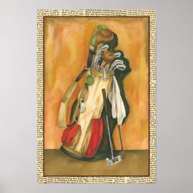 Golf Bag with Glove by Jennifer Goldberger Poster (Front)