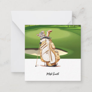Golf bag with Name for golfer Card
