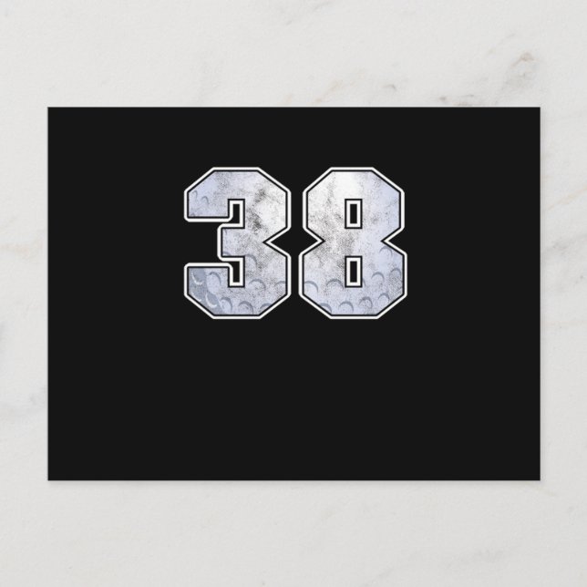 Golf Ball 38 th Birthday Celebration Sport Gift Postcard (Front)
