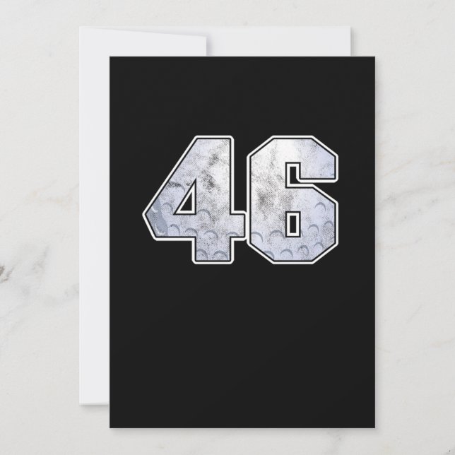 Golf Ball 46 th Birthday Celebration Sport Gift Invitation (Front)