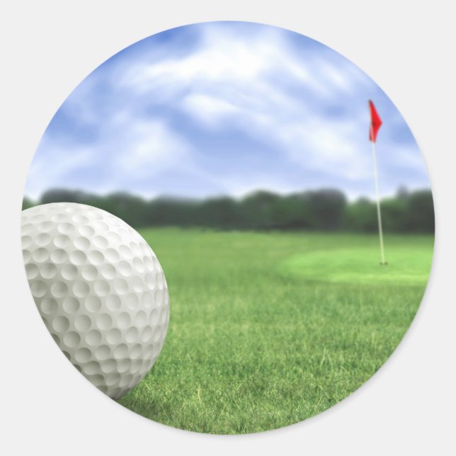 Golf Ball 4 Classic Round Sticker (Front)