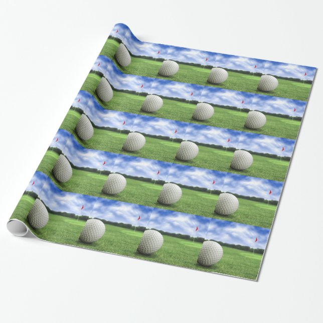 Golf Ball 4 Wrapping Paper (Unrolled)