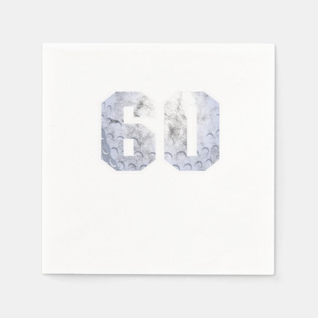 Golf Ball 60 th Birthday Celebration Sport Gift Napkin (Front)
