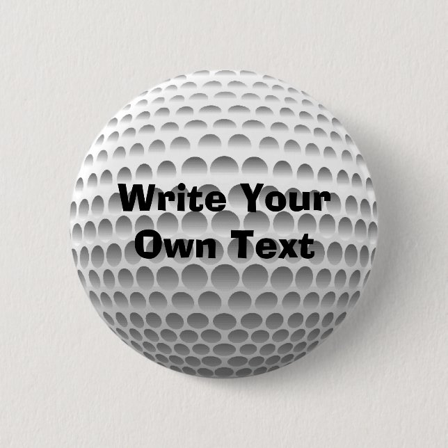 Golf Ball 6 Cm Round Badge (Front)