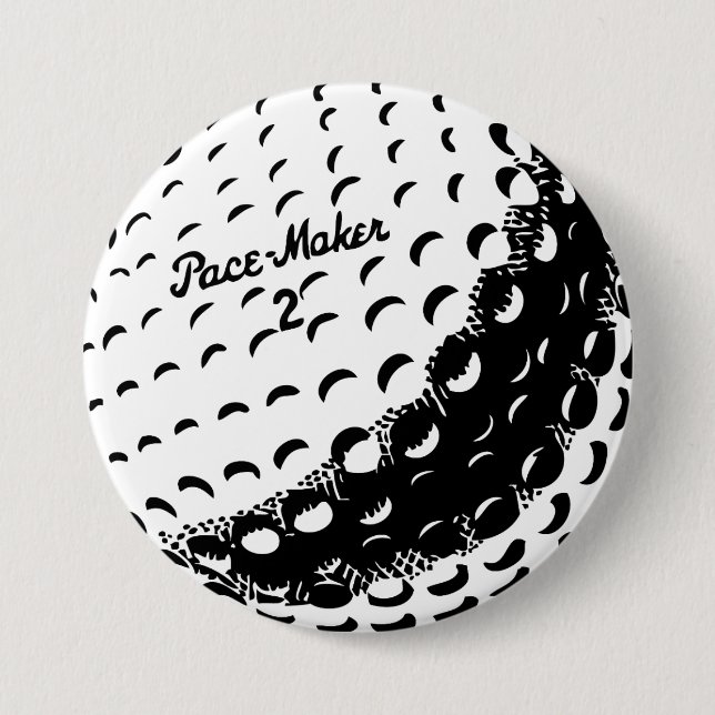 Golf Ball 7.5 Cm Round Badge (Front)