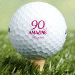 Golf ball 90 years custom golf ball 90th birthday<br><div class="desc">Golf ball 90 years custom golf ball 90th birthday. Celebrate your grandma's remarkable 90th birthday with this personalised '90 and Amazing' golf ball. Perfect for the golf-loving grandmother, this custom golf balls add a personal touch to her game, celebrating eight decades of wonderful memories. It's a unique and thoughtful gift...</div>