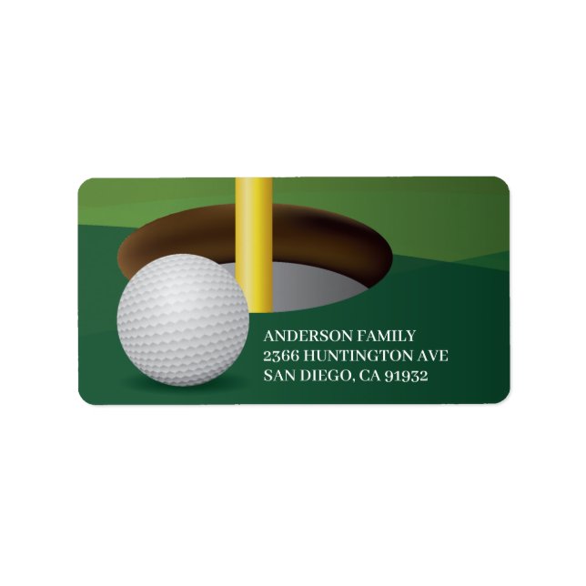 GOLF Ball Address Label (Front)