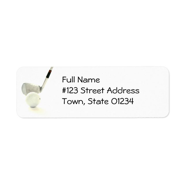 Golf Ball and Club Mailing Lael (Front)