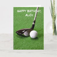 Golf Ball and Club Personalised Birthday
