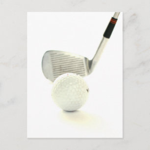 Golf Ball and Club Postcard