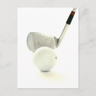 Golf Ball and Club Postcard