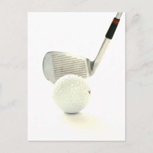Golf Ball and Club Postcard (Front)