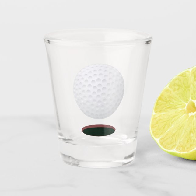 Golf Ball and Hole Shot Glass (Front)