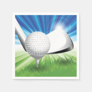 Golf Ball and Tee Paper Napkins