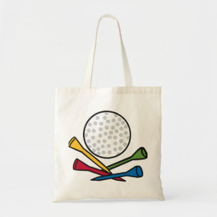 Golf Ball and Tees Tote Bag