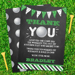 Golf Ball Any Age Birthday Thank You Card<br><div class="desc">Say thank you in style with these trendy birthday thank you cards. The template wording is easy to personalise and your family and friends will be thrilled when they receive these fabulous thank yous.</div>