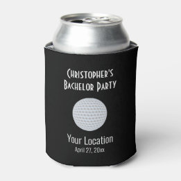 Golf Ball Bachelor Party Wedding Favour Can Cooler