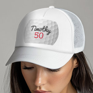 Golf Ball Birthday Party - 50th or Other Year Trucker Hat