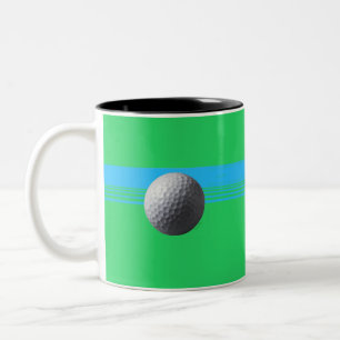 Golf Ball black two tone mug