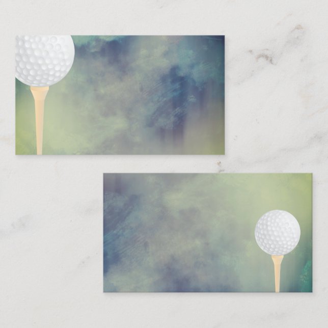 golf ball business card template double sided (Front/Back)