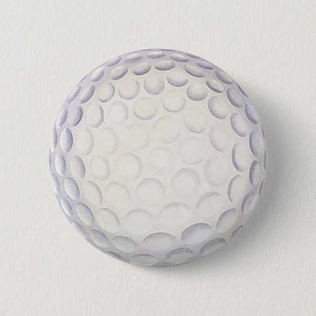 Golf Ball Button/Badge 6 Cm Round Badge (Front)
