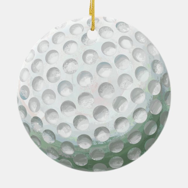 Golf Ball Ceramic Tree Decoration (Back)