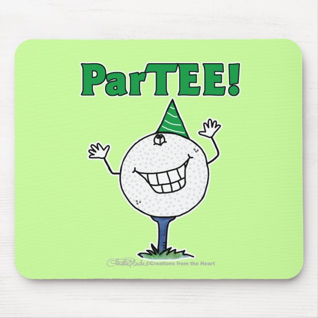 Golf Ball Character ParTEE! Mouse Pad (Front)
