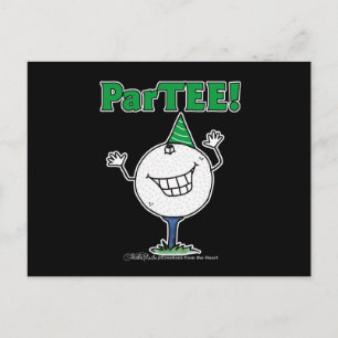 Golf Ball Character ParTEE! Postcard