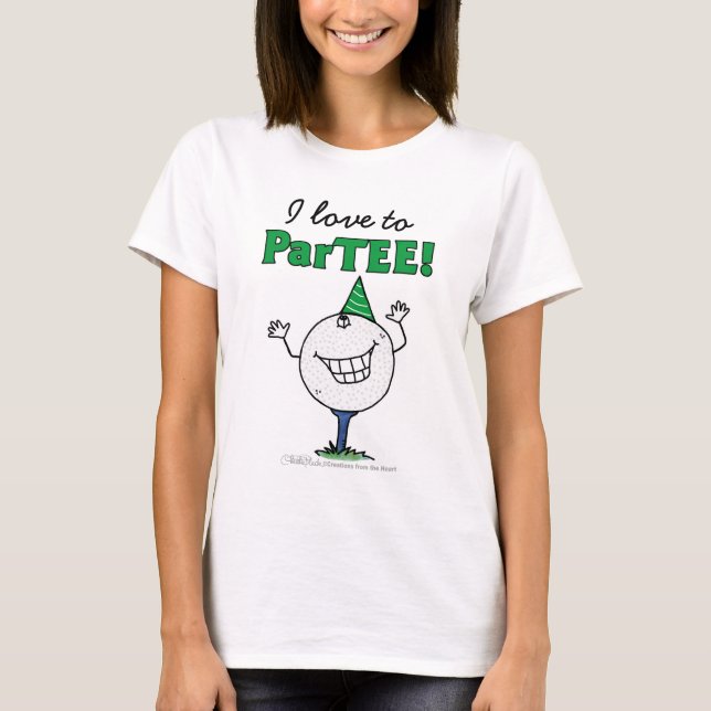 Golf Ball Character ParTEE! T-Shirt (Front)