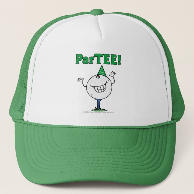 Golf Ball Character ParTEE! Trucker Hat (Front)