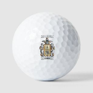 Golf Ball Chen Surname And Shield