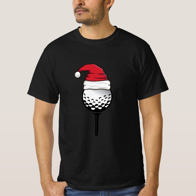 Golf ball christmas hat  T-Shirt (Front)