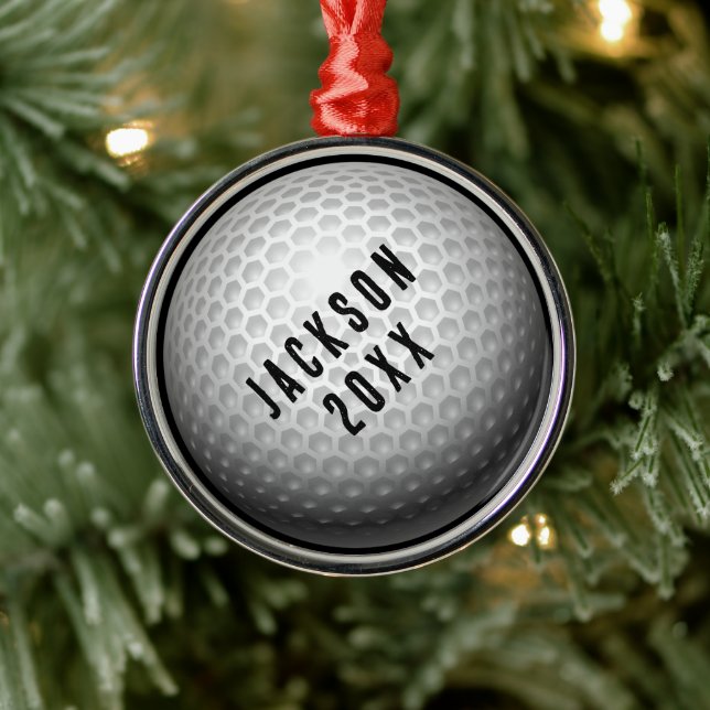 Golf Ball Christmas Metal Tree Decoration (Tree)
