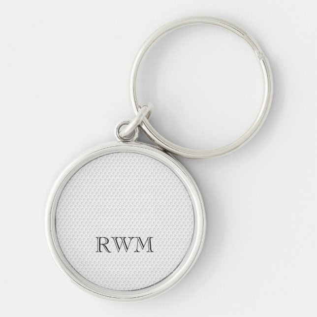 Golf Ball Classic INITIALS Sports Golfer   Key Ring (Front)