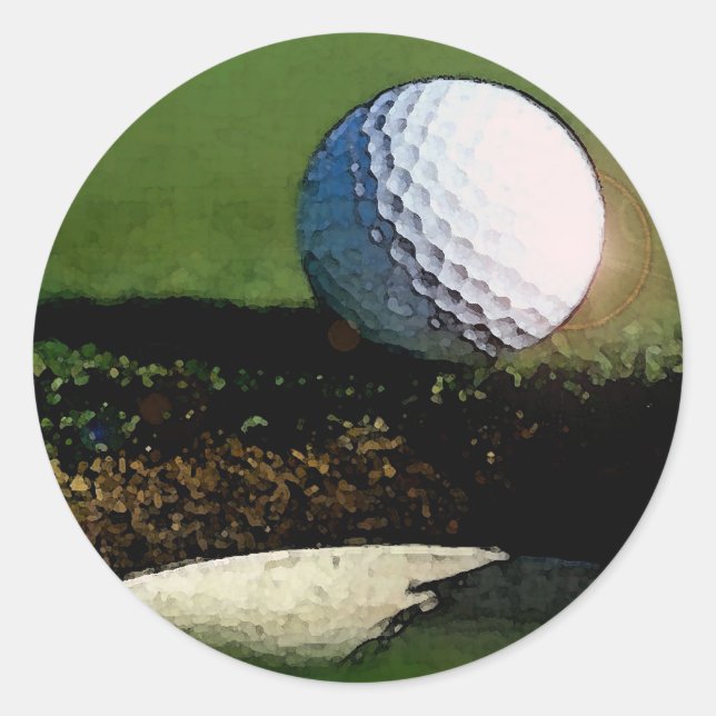 Golf Ball Classic Round Sticker (Front)